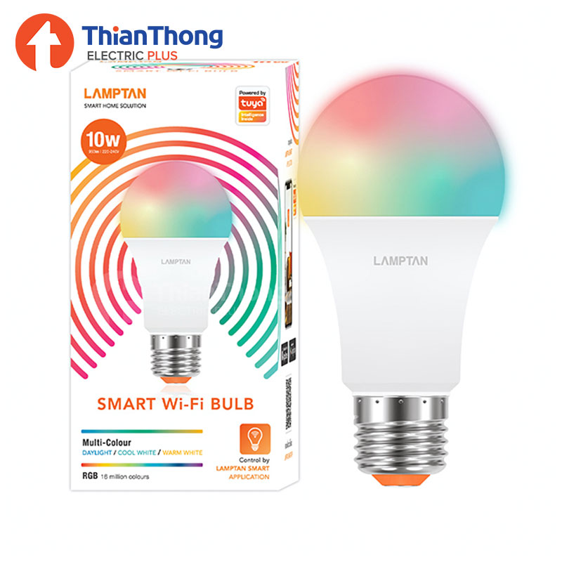 Lamptan หลอดไฟ อัจฉริยะ แลมป์ตัน LED Smart Wi-Fi Bulb RGB / Daylight - Warm White 10W