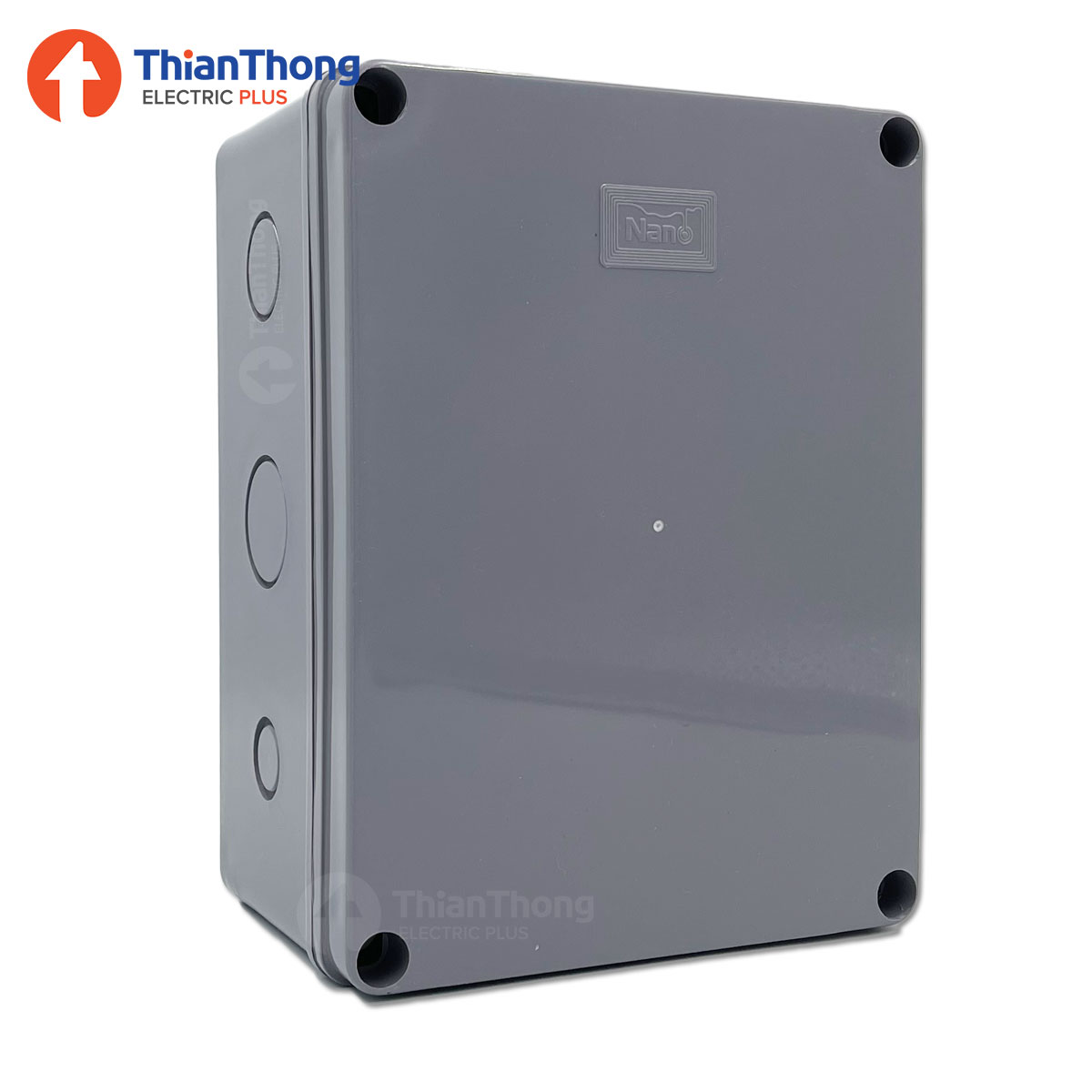Nano กล่องกันน้ำพลาสติก ฝาทึบสีเทา นาโน Junction Water Proof Box Gray NANO-205G
