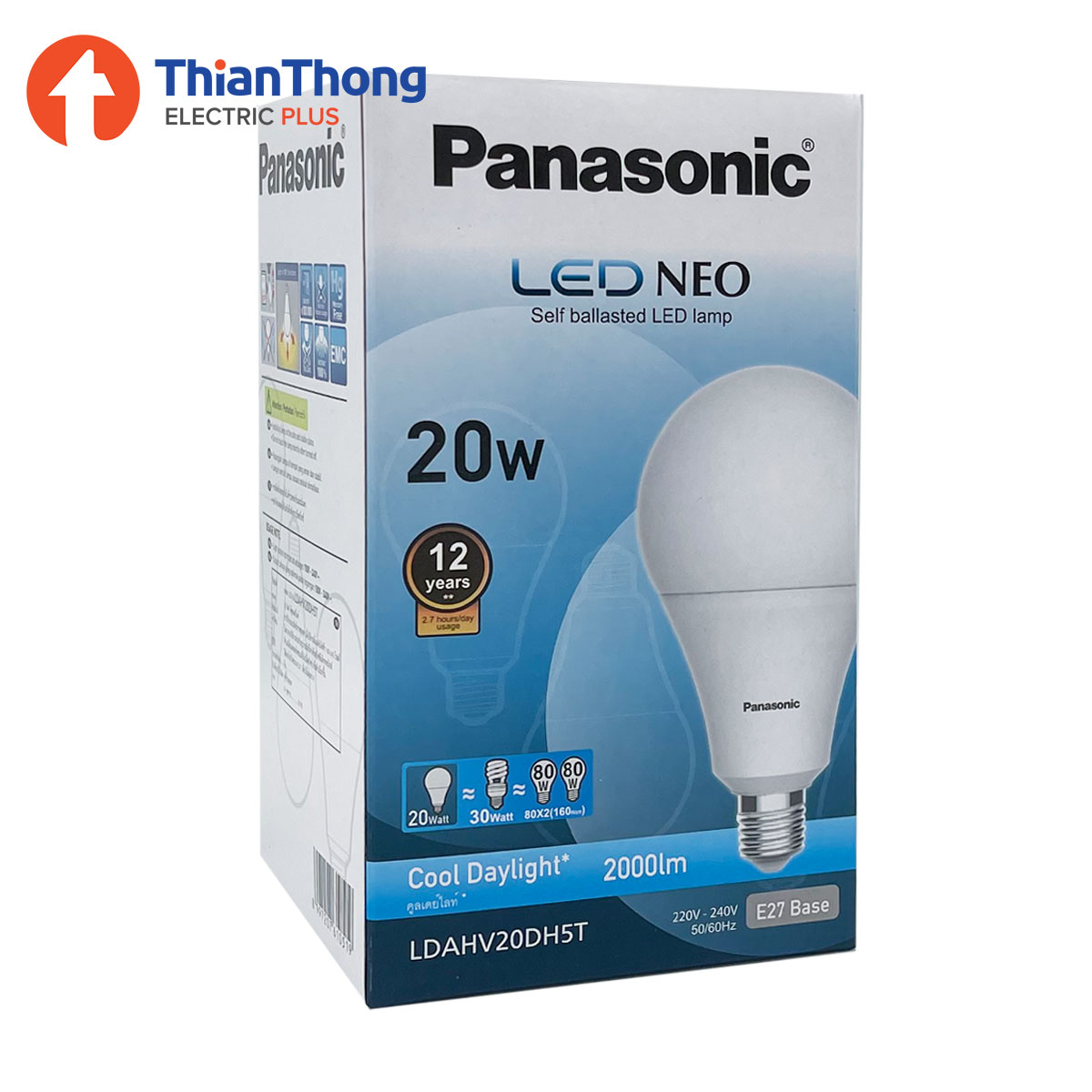 Panasonic หลอดไฟ พานาโซนิค LED Bulb Neo E27 20W Daylight