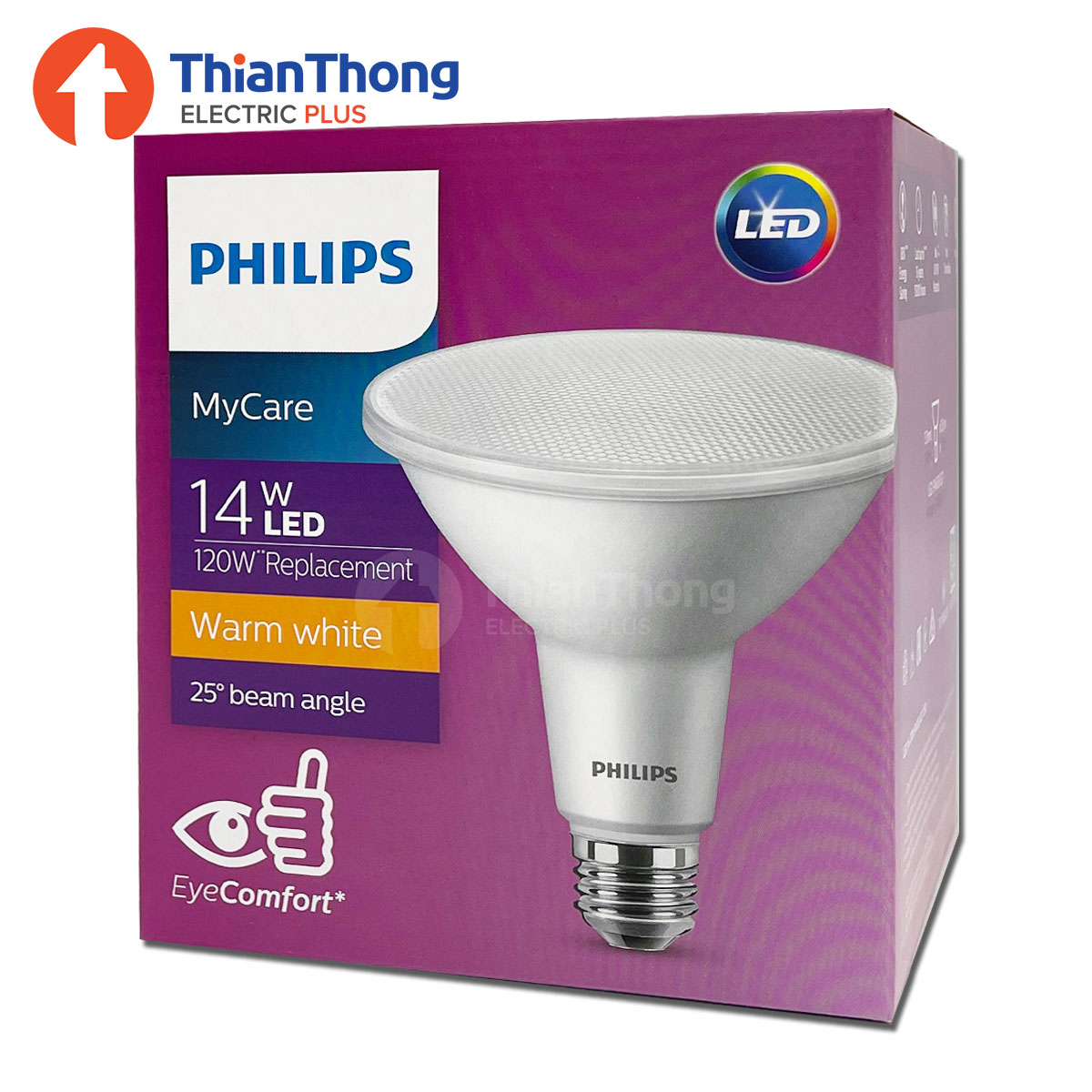 Philips หลอดไฟสปอร์ตไลท์ LED PAR38 14W ฟิลิปส์ Essential LED PAR38 14W 25D 2700K