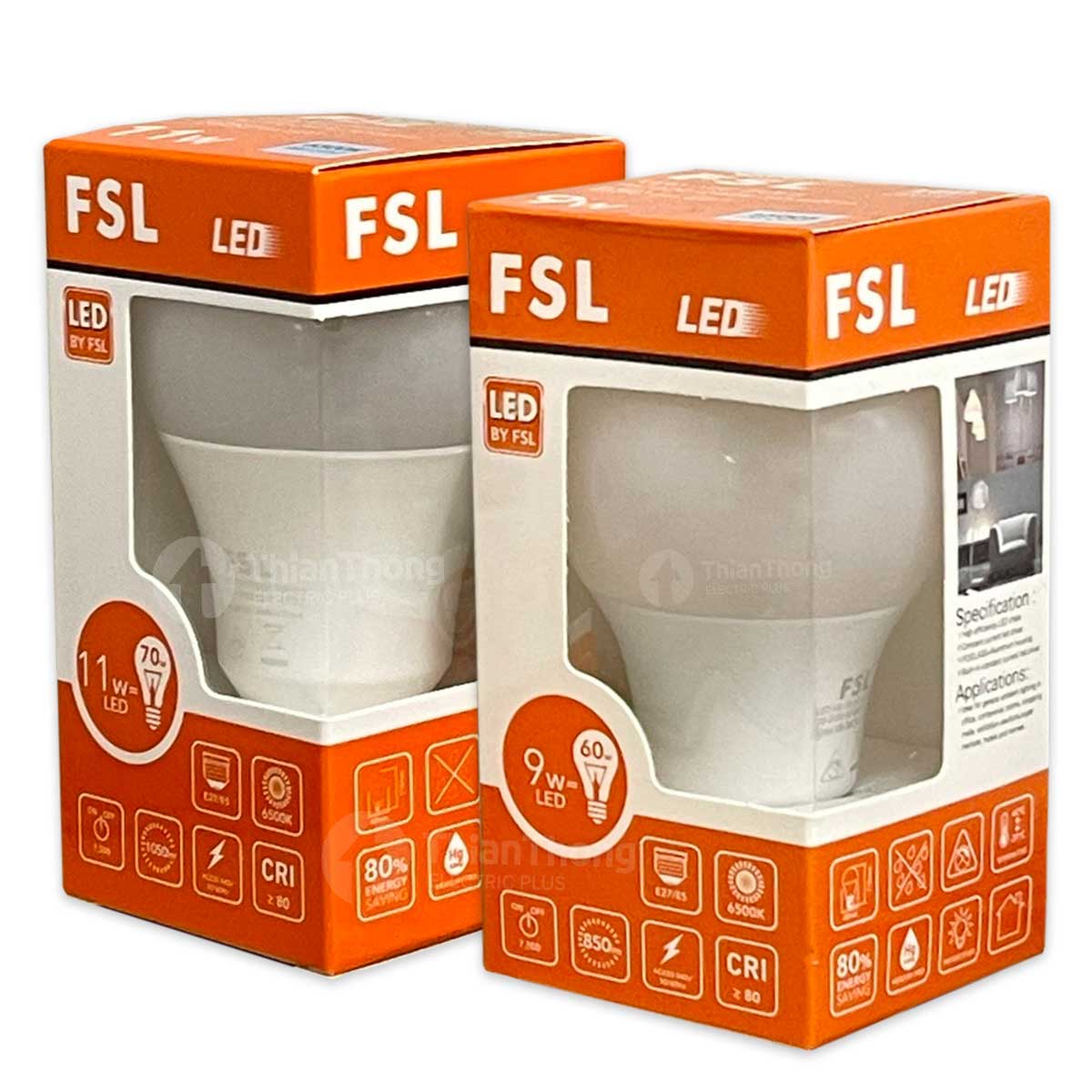FSL หลอดไฟ LED Bulb เอฟเอสแอล 9W แสงขาว