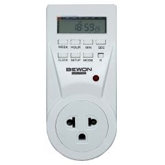 Bewon ปลั๊กไฟ นาฬิกาตั้งเวลา ดิจิตอล บีวัน Digital Timer Plug BW-23D ราคาส่ง