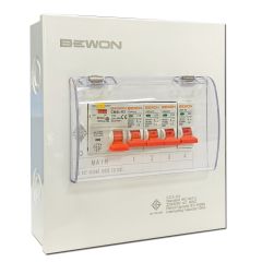 Bewon ตู้ไฟกันดูด ตู้คอนซูมเมอร์กันดูด บีวัน Consumer Unit RCBO 4 ช่อง 50A ครบชุดพร้อมเมนต์และลูกย่อย