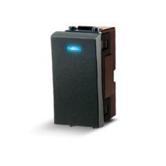 Chang สวิทซ์ทางเดียว แบบมีไฟสัญญาณ ตราช้าง รุ่น S-611LC iModern สีดำ