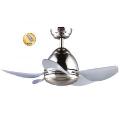 Starlight พัดลม ดีไซน์ ติดเพดาน 5 ใบพัด ABS ขนาด 33 นิ้ว Design Ceiling Fan 33" สีเงินด้าน