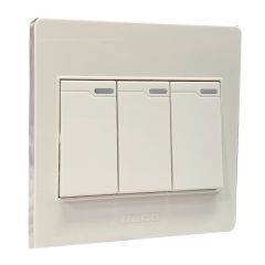 HACO สวิตช์ 1ทาง 3 ช่อง ฮาโก้ แบบติดลอย M3N-S31