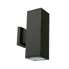 โคมไฟภายนอก ติดผนัง ทรงกระบอกเหลี่ยม O-3030/2 สีดำ Black