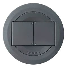 Panasonic เต้ารับฝังพื้นแบบเรียบ พานาโซนิค Pop Up floor outlet duplex กล่องเปล่า DU-8199HT9