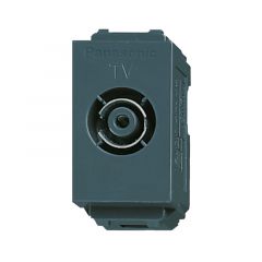 Panasonic ปลั๊กโทรทัศน์ สีเทาดำ พานาโซนิค TV Terminal TV Socket WEG2501H Metallic Gray Full-Color Wide Series