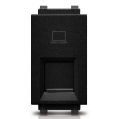 Philips เต้ารับคอมพิวเตอร์ (LAN) Cat 6 ฟิลิปส์ รุ่นลีฟ LeafStyle 1M RJ45 Cat6 Black สีดำ