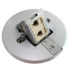 Toshiba ปลั๊กโทรศัพท์ฝั่งพื้น โตชิบา Telephone POP UP 6P4C 2 ช่องเสียบ DC8564 - Clearance