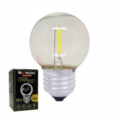 Bewon หลอดปิงปอง บีวัน วินเทจ LED Filament Vintage G45 LED Ball 1W E27 Warm White