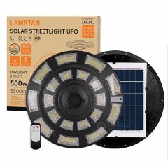 Lamptan โคมไฟถนนโซล่าเซลล์ พลังงานแสงอาทิตย์ แลมป์ตั้น Solar Streetlight UFO CIRLUX 500W Daylight