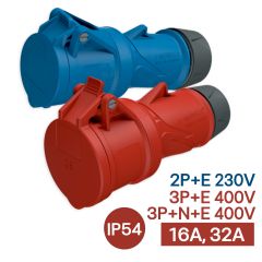 Mennekes ปลั๊กตัวเมียกลางทาง CEE 16A 32A 230V 400V Conector รุ่น New PowerTop Xtra (IP54)