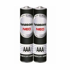 Panasonic ถ่านแมงกานีส AAAx2 สีดำ Panasonic Neo Battery R03NT/2SL (แพ็ค 2 ก้อน) 