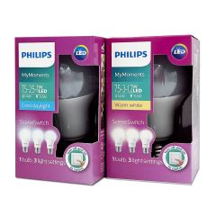 Philips หลอดไฟ หรี่แสง 3 ระดับ ฟิลิปส์ LED Bulb MyMoments Scene Switch Dim Tone 7.5W