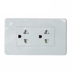 Philips ชุดพร้อมใช้ เต้ารับคู่แบบมีกราวด์ ฟิลิปส์ รุ่นออริกามิสไตล์ OrigamiStyle Set Duplex 2P+E US-EU socket