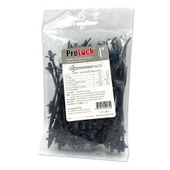 Prolock เคเบิ้ลไทร์แบบหัวลูกศร โปรล็อก Push mount cable ties black 4 นิ้ว แพ็ค 100 ชิ้น สีดำ