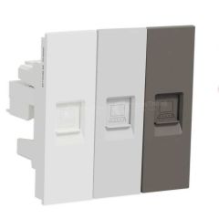 Schneider เต้ารับคอมพิวเตอร์ CAT6 RJ45 ชไนเดอร์ Data Socket CAT6 RJ45, M3T1RJ6M_WE, M3T1RJ6M_GY, M3T1RJ6M_BK, รุ่น AvatarOn A