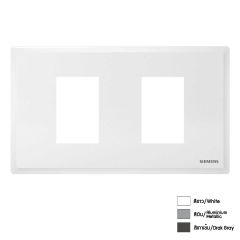 Siemens ฝา 2 ช่อง ซีเมนส์ ขนาด 120 mm 1+1 Module Cover Plate and Frame รุ่น Delta Relfa 120 Series 5UH2222-1PC