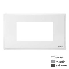 Siemens ฝา 3 ช่อง ซีเมนส์ ขนาด 120 mm 3 Module Cover Plate and Frame รุ่น Delta Relfa 120 Series 5UH2221-3PC