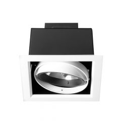 โคมไฟ ดาวน์ไลท์ AR111 ทรงเหลี่ยมหลอดคู่ ติดลอย สีขาว Downlight Surface Mounted Square TSL-3-TW-558-2 White