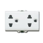 Schneider Socket เต้ารับคู่ 3 ขา พร้อมม่านนิรภัย ชไนเดอร์ 16A 250V ขนาด 3 ช่อง 3426UEST2MP Concept : Easy Clip