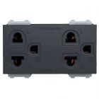 Panasonic เต้ารับคู่มีกราวด์ พานาโซนิค รุ่น อินนิชิโอ Grounding Duplex universal receptacle 2P+G 16A 250V INITIO WEGN15929H สีเทา