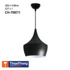 โคมไฟห้อย โคมเพดาน Style modern Pendant Lamp CH-7087/1 สีดำ