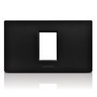 Philips หน้ากาก ฝา 1 ช่อง ฟิลิปส์ รุ่นลีฟ LeafStyle 1M Cover ฺBlack สีดำ