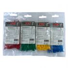 ProLock เคเบิ้ลไทร์ โปรล็อค Cable Tie Color ความยาว 4 นิ้ว สีแดง สีเขียว สีเหลือง สีฟ้า แพ็ค 50 เส้น