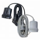 Sentoshi ขั้วกระเบื้องหุ้มยาง พร้อมสายสำเร็จรูป กันฝน ซันโตชิ VKF 2x0.5 sq.mm. with socket and plug ความยาว 3 เมตร