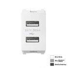 Siemens เต้ารับ USB 2 ช่อง 2.1A ซีเมนส์ Twin USB Charger 2.1A 1M รุ่น Delta Relfa 120 Series 5UH2211-1PC