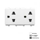 Siemens เต้ารับคู่ ขากลมแบน มีกราวด์ มีม่านนิรภัย ซีเมนส์ Grounding Universal Socket With Safey Shutter 16A 3M 3Pin รุ่น Delta Relfa 5UB3344-8PC