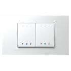 Siemens ชุดสำเร็จรูป สวิตซ์ทางเดียวแบบ 2 สวิตซ์ ปิดมีไฟ ซีเมนต์ (2 Gang 1 Way Switch) with LED - Delta zaio