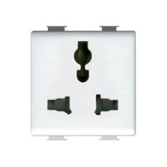 Bticino เต้ารับไฟฟ้า กราวด์เดี่ยว แบบอินเตอร์ บิทิชิโน ขนาด 2 ช่อง มีม่านนิรภัย International Standard Socket 2 Module with safety shutter - Matix AM5039