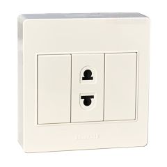 HACO เต้ารับ 2 ขา 1 ช่อง ฮาโก้ แบบติดลอย M3N-R10