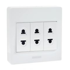 HACO เต้ารับ 2 ขา 3 ช่อง ฮาโก้ แบบติดลอย M3N-R30