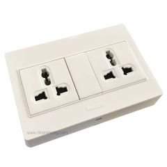 HACO เต้ารับสากลฮาโก้ 3 ขา 2 ช่อง Master Series M4N-U20