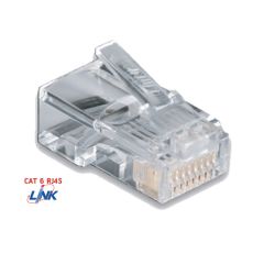Link US-1002 หัวแลนมาตรฐาน CAT6 RJ45 Modular Plug (Unshield), 10EA-Pack