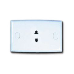 Schneider เต้ารับเดี่ยว 2 ขา พร้อมม่านนิรภัย ชไนเดอร์ (คลิปเซล) Single Plug Socket E426UST