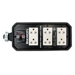 Bewon บล๊อกยาง 4x8 พร้อมปลั๊กกราวด์คู่แบบมีม่าน และเซฟตี้เบรกเกอร์ บีวัน Rubber socket 4x8 with safety breaker BW-486B 3500W