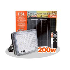 FSL โคมฟลัดไลท์ โซล่าเซลล์ พร้อมรีโมท Solar LED Flood Light With Remote 200W