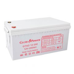 Global Power แบตเตอรี่โซล่าเซลล์ โกลบอล เพาเวอร์ Deep Cycle Solar Battery 12V 200AH GTAD12-200