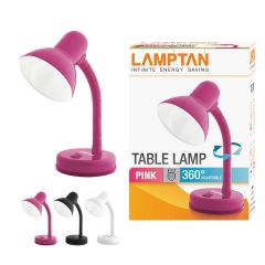 Lamptan โคมไฟตั้งโต๊ะ โคมไฟอ่านหนังสือ แลมตั้น Table lamp ขั้ว E27 สีชมพู