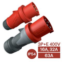 Mennekes ปลั๊กตัวผู้ ปลั๊กพาวเวอร์ 16A 32A 63A 400V, 4Pin, (3P+E) Industrial plugs (Power Plug) รุ่น New PowerTop Xtra (IP54)