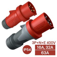 Mennekes ปลั๊กตัวผู้ ปลั๊กพาวเวอร์ 16A 32A 63A 400V, 5Pin, (3P+N+E) Industrial plugs (Power Plug) รุ่น New PowerTop Xtra (IP54)