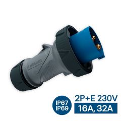 Mennekes ปลั๊กตัวผู้ ปลั๊กพาวเวอร์ 16A 32A 230V, 3Pin, (2P+E) Industrial plugs (Power Plug) รุ่น New PowerTop Xtra (IP67/IP69)