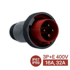 Mennekes ปลั๊กตัวผู้ ปลั๊กพาวเวอร์ 16A 32A 400V, 4Pin, (3P+E) Industrial plugs (Power Plug) รุ่น New PowerTop Xtra (IP67/IP69)