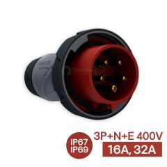 Mennekes ปลั๊กตัวผู้ ปลั๊กพาวเวอร์ 16A 32A 400V, 5Pin, (3P+N+E) Industrial plugs (Power Plug) รุ่น New PowerTop Xtra (IP67/IP69)